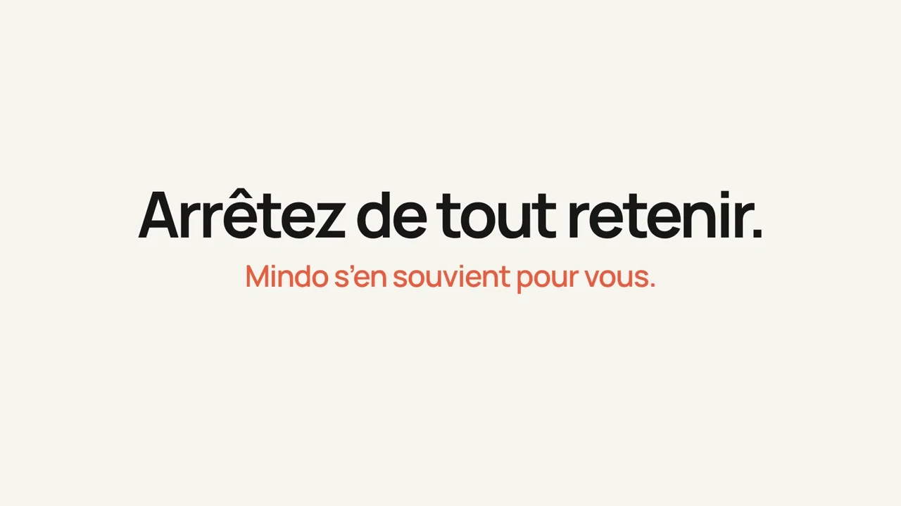 Mindo — Montre-le. Dis-le. Mindo s’en souvient.